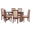 Juego de Comedor Latam Home Pamplona Granada 6 Sillas PU Chocolate
