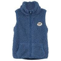 Chaqueta Sherpa sin Mangas Niño Chess Denim, Petroleo