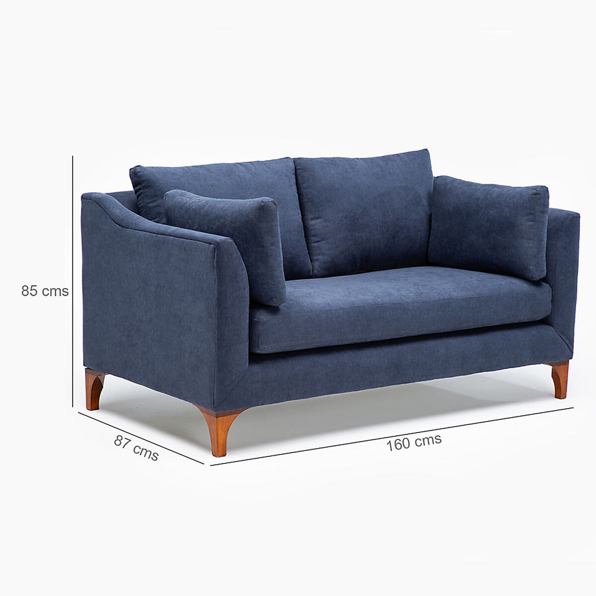 Sofá Barra Design Grecia 2 Cuerpos Azul