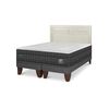 Cama Europea CIC Base Dividida 2 Plazas Lux + Respaldo Milan Alpino