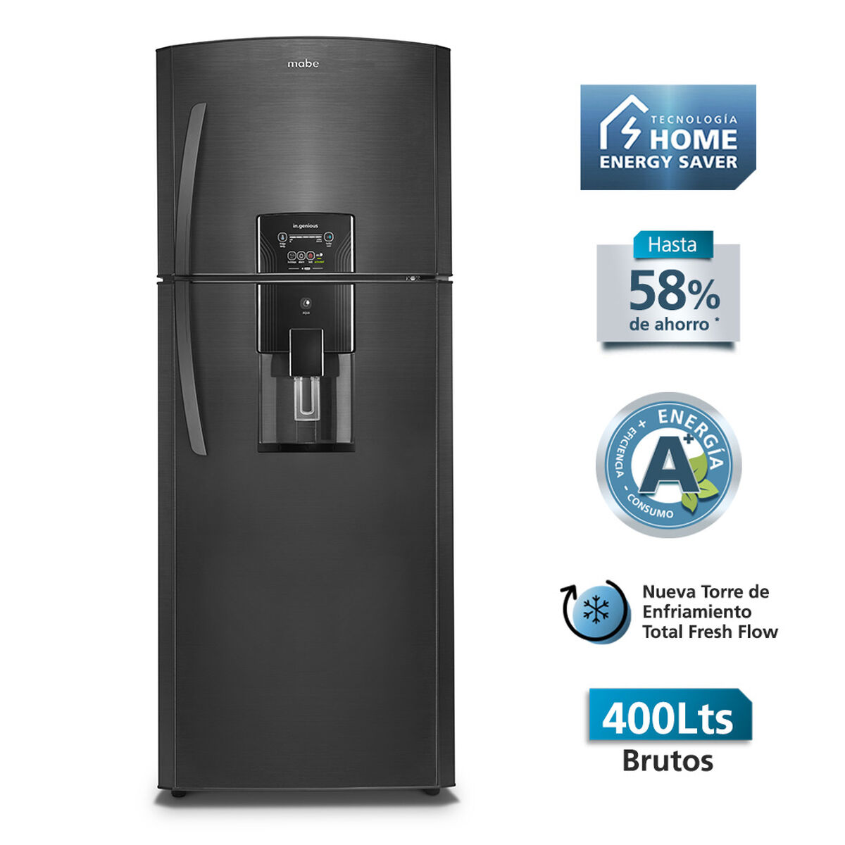 Refrigerador No Frost Mabe RMP410FZUC 390 lts
