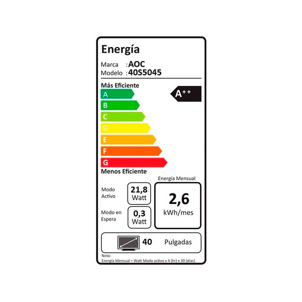 LED 40" AOC Roku TV 40S5045 Smart TV FHD