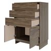 C&oacute;moda Roca Fit 3 Cajones 2 Puertas Nogal