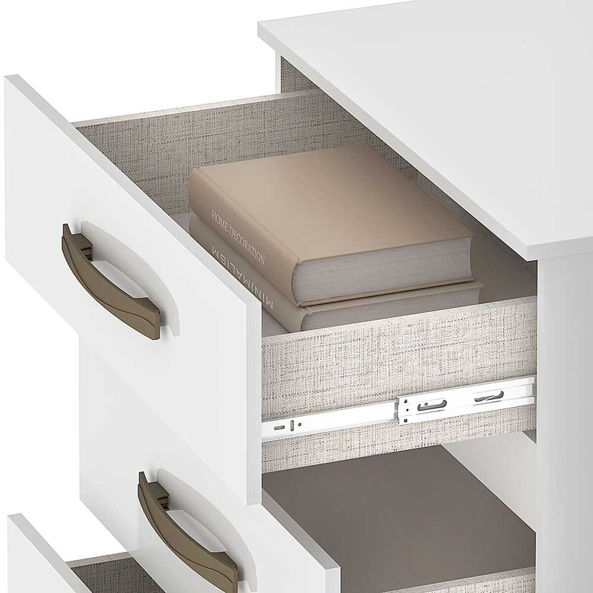 C&oacute;moda Vekkahome Malta 5 Cajones Blanco