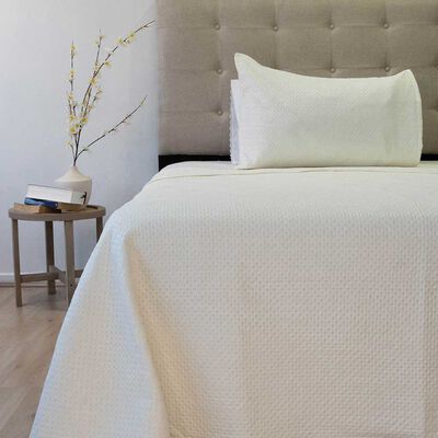 Imagen 1 del producto Quilt Doral 1,5 Plazas Liso Deluxe Crudo