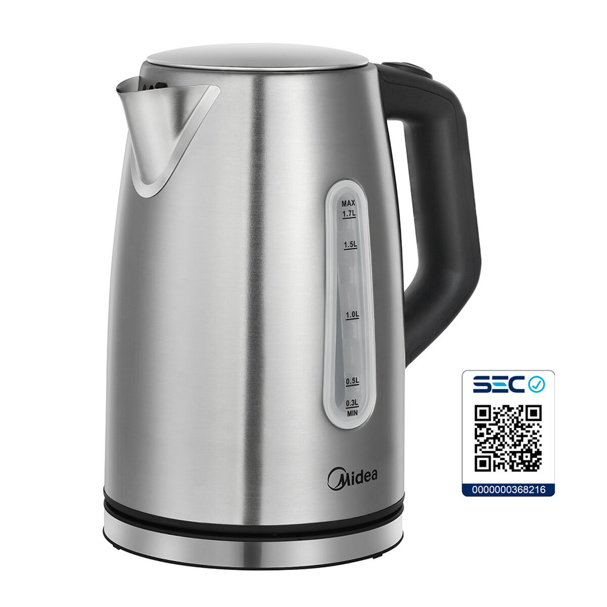 Hervidor Eléctrico Inox Pro Digital Midea MK-17S30B2 1,7 lts