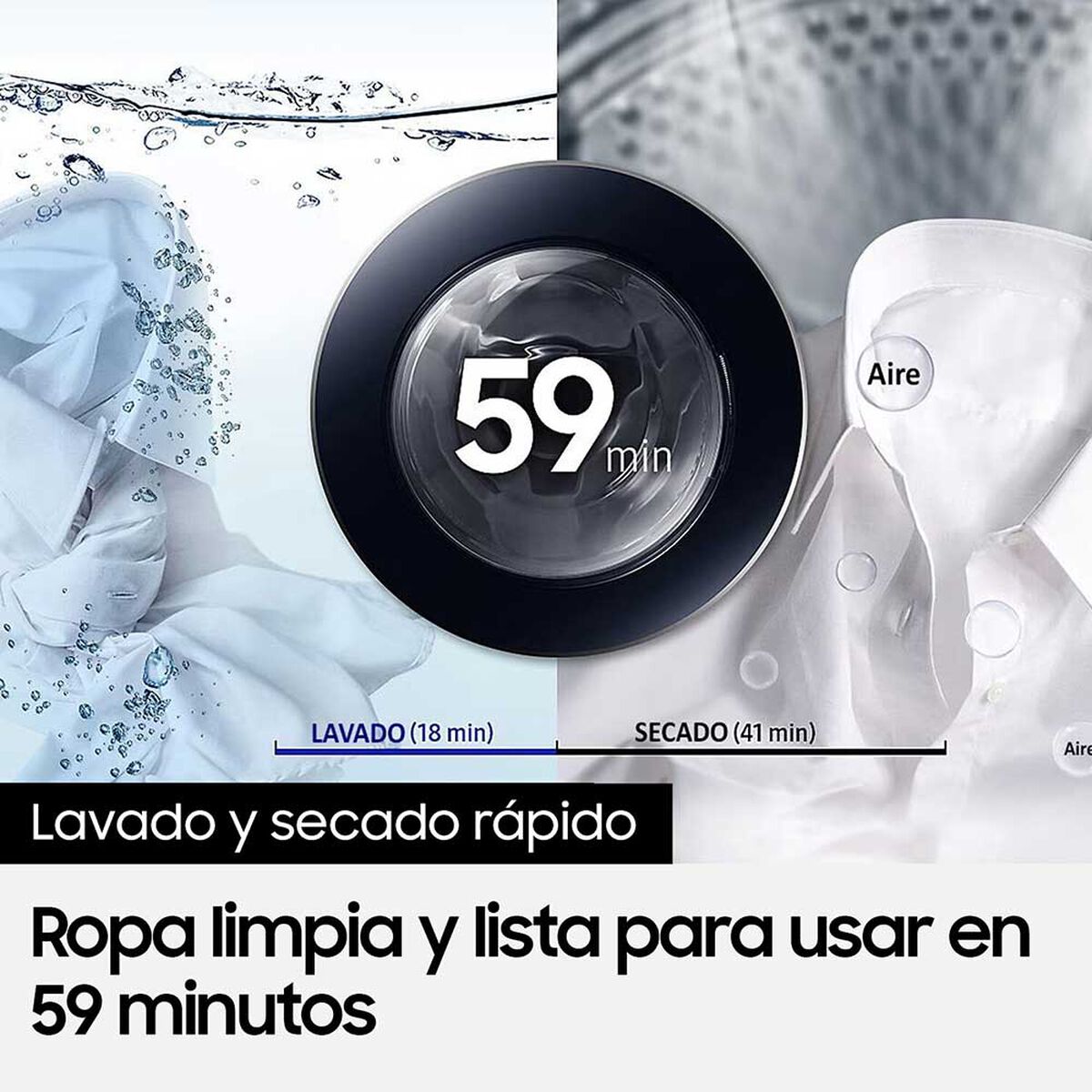 Lavadora Secadora Samsung WD11M4473MW/ZS 11/7 kg.