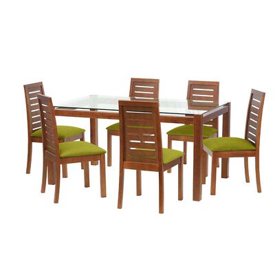 Juego de Comedor Latam Home Barcelona 6 Sillas Pistacho