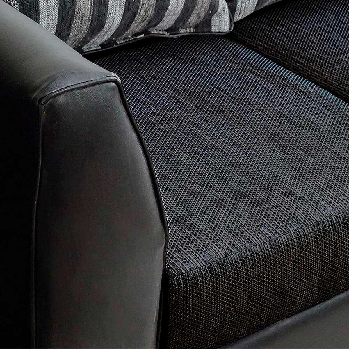 Juego de Living Elegant Detail Valentino Sof&aacute; 3 Cuerpos + Sof&aacute; 2 cuerpos + Sill&oacute;n 1 Cuerpo Gris Oscuro
