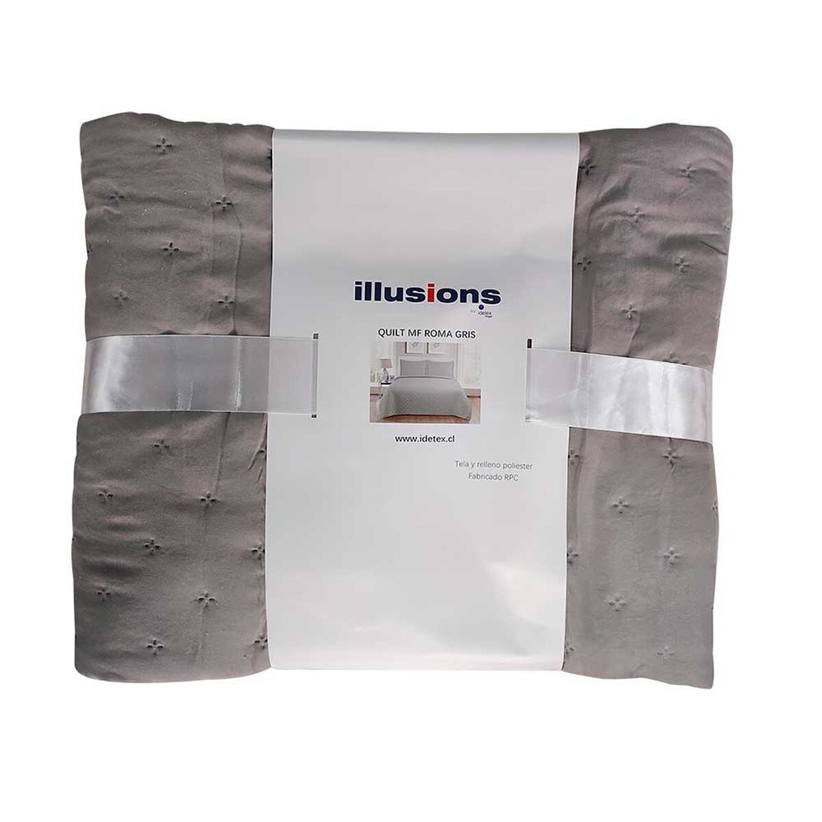 Quilt Illusions 1,5 Plazas Gris Roma