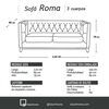 Sofá Latam Home Cuero Colorado Roma 3 Cuerpos Beige