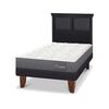 Cama Europea CIC 1,5 Plazas Anatomic + Respaldo Torino Negro