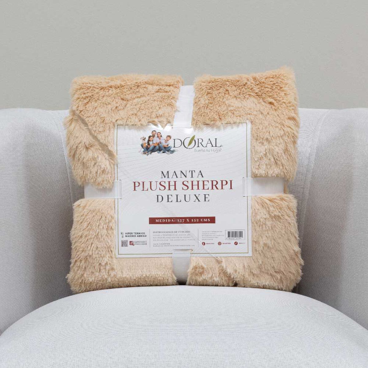 Manta Doral Plush Sherpi 127x152 cm D1