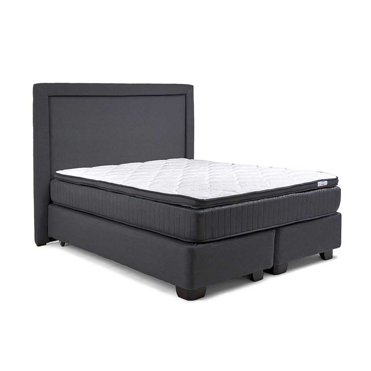 Cama Americana Drimkip Base Dividida 2 Plazas Hybrido + Respaldo