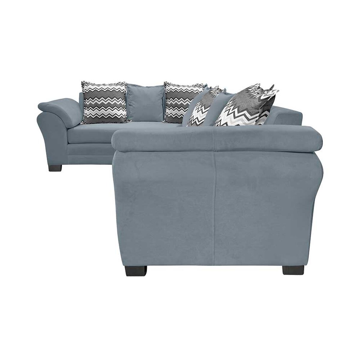 Sof&aacute; Seccional Izquierdo Living Factory Capri 5 Cuerpos Gris