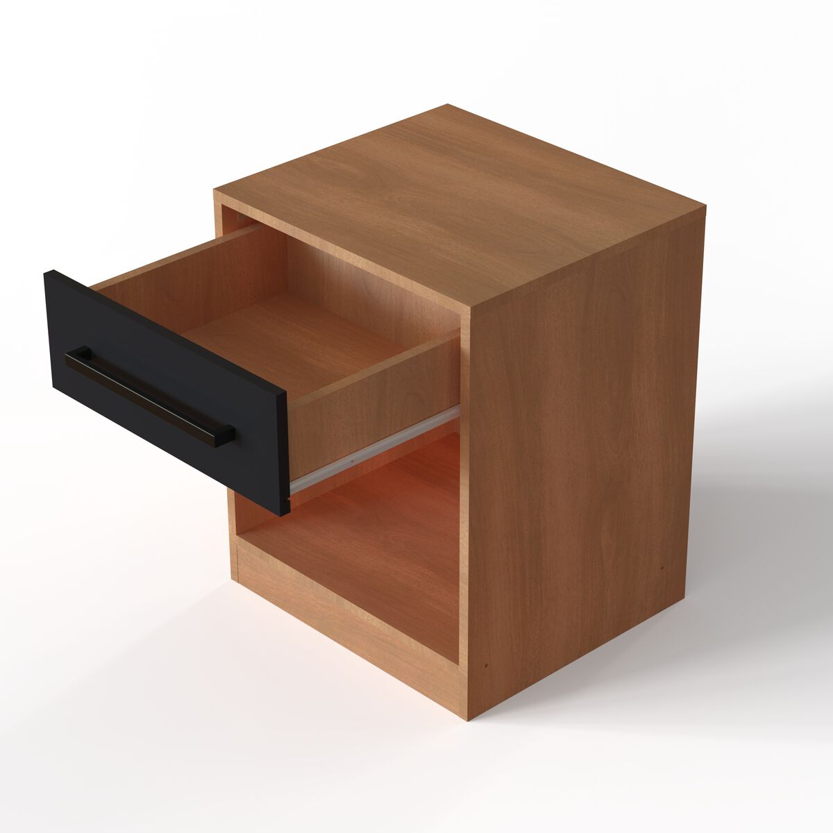 Velador Roca Ámbar 1 Cajón Canela Blanco