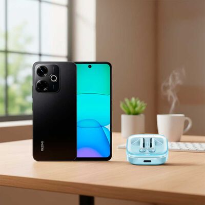 Imagen 1 del producto Combo Celular Xiaomi 13X 4G 256Gb 6.79"" Negro + Audífonos Bluetooth In Ear Xiaomi Redmi Buds 6 Active Transparent blue