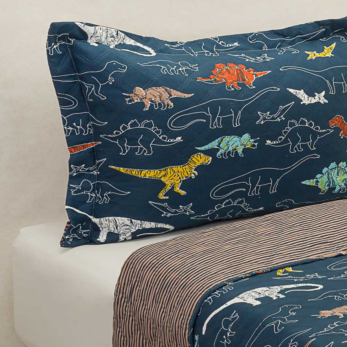 Cubrecama Infantil Estampado Casanova Kids 1,5 Plazas Dinosaurio
