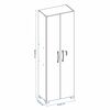 Despensa Home Mobili Heus 2 Puertas Negro