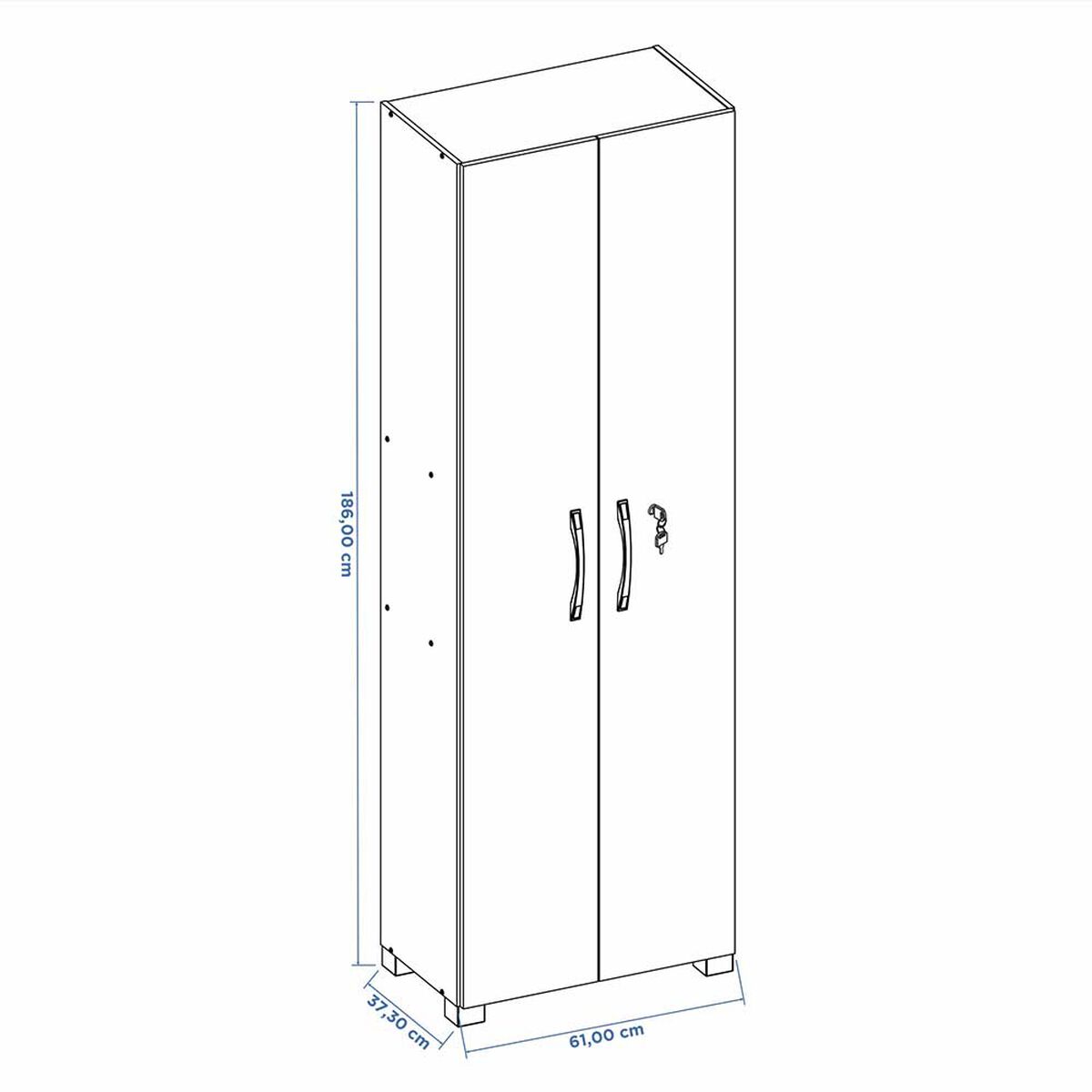Despensa Home Mobili Heus 2 Puertas Negro