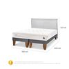 Cama Europea CIC Base Dividida 2 Plazas Cocopedic + Respaldo Miro Alpino