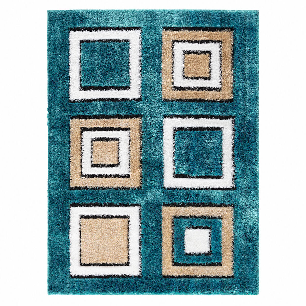 Alfombra Modalfo Exclusive Figuras Geométricas Turquesa 200x290 cm