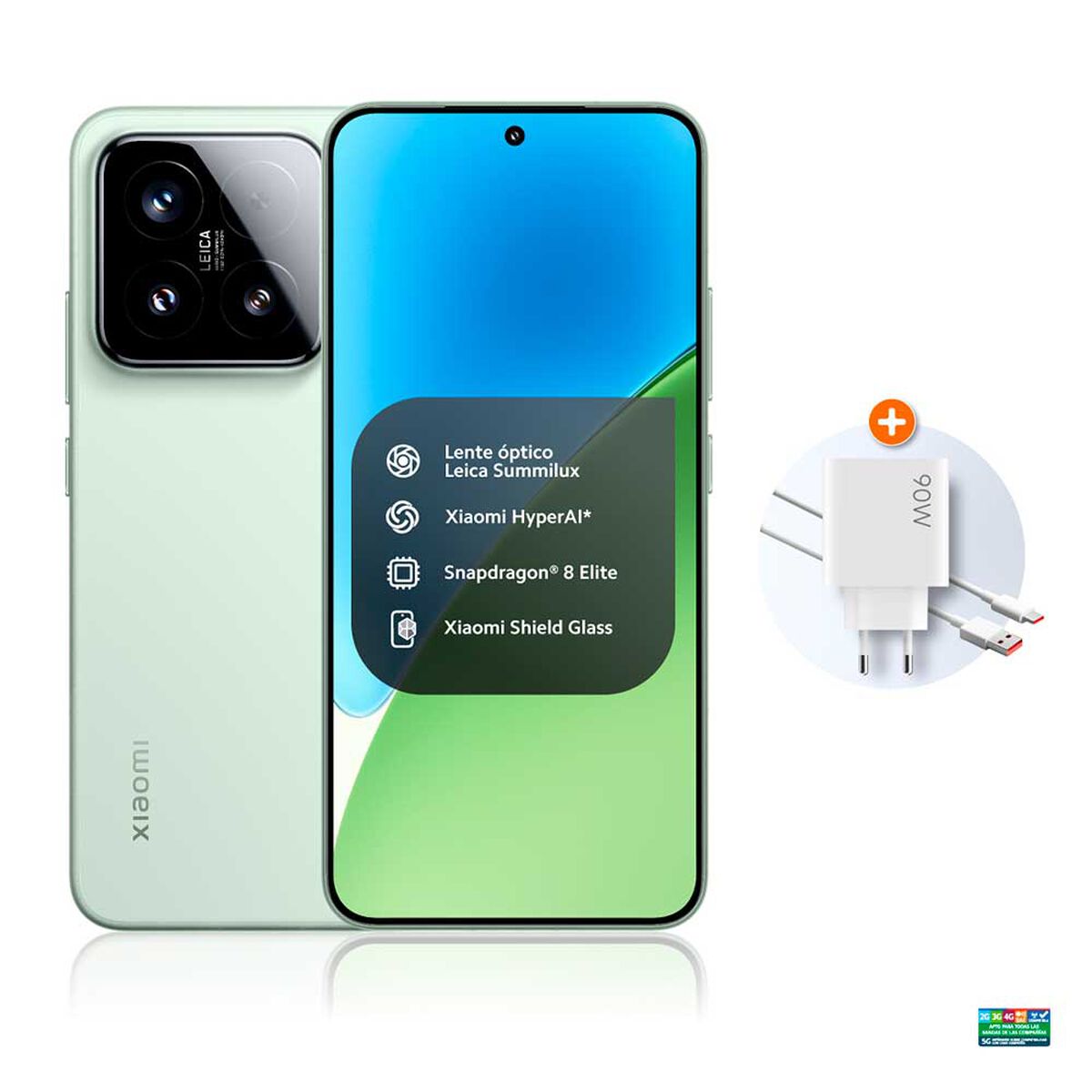 Celular Xiaomi 15 512GB 6,36" Verde Liberado Bundle
