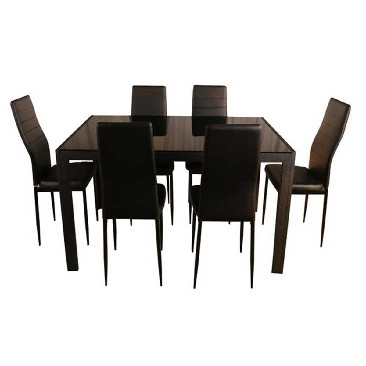 Juego de Comedor Universal Market Nevada Negro 6 Sillas