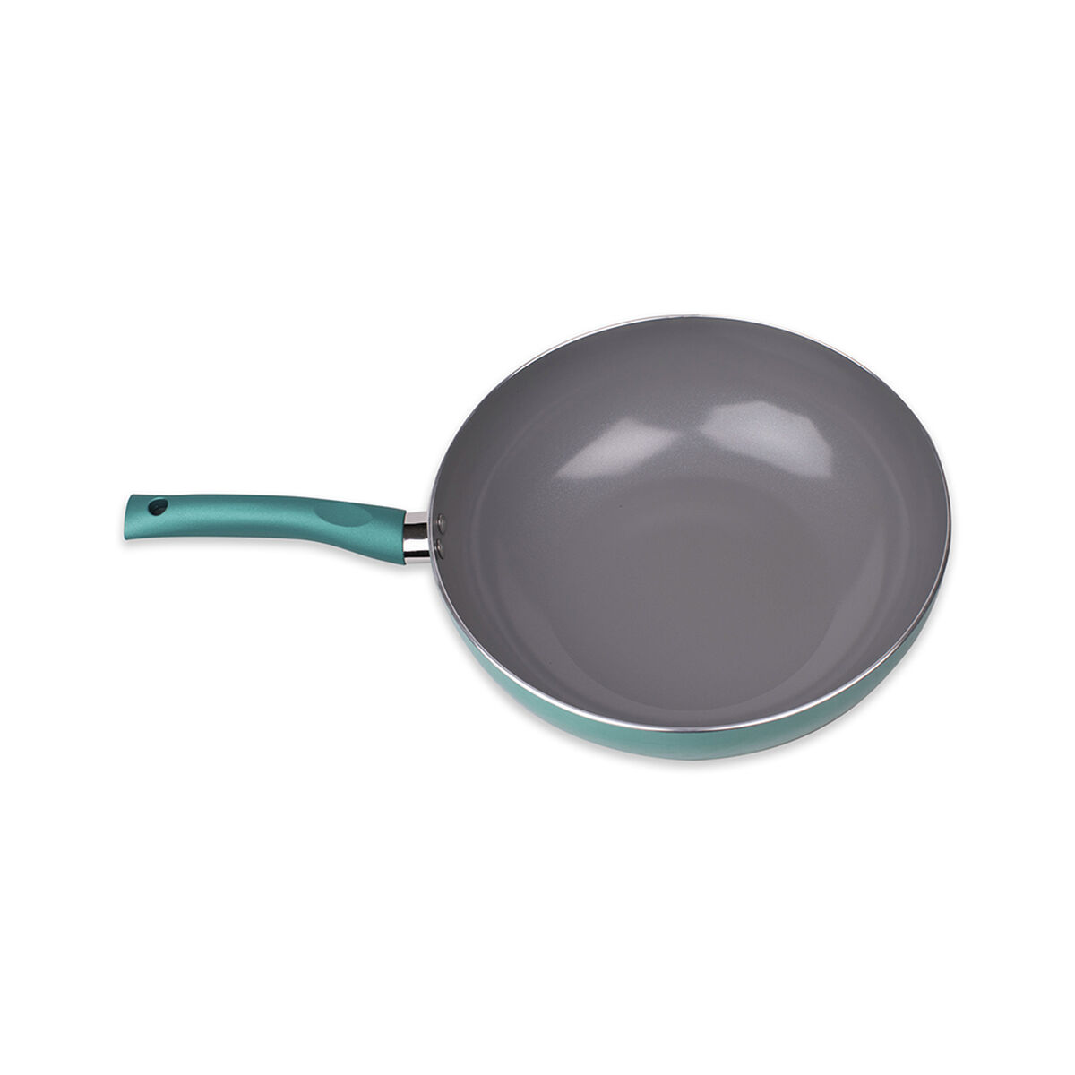 Wok Acero Inoxidable Doral Montecarlo Turquesa 26 cm