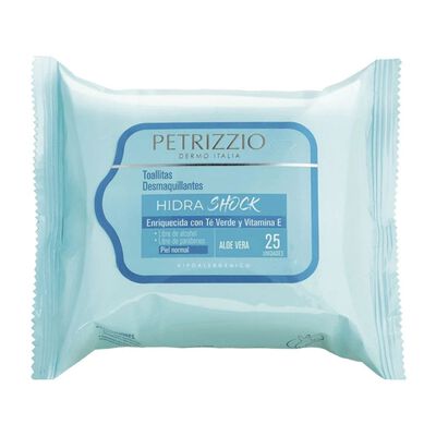 Imagen 1 del producto Toallitas Desmaquillantes Hidrashock Aloe 25 uds Petrizzio