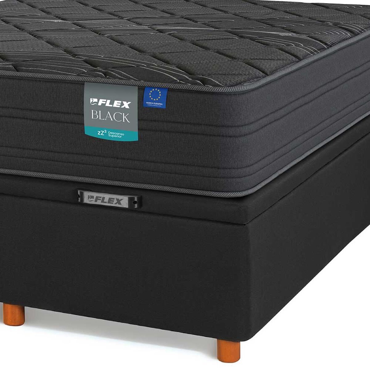 Cama Ba&uacute;l Flex 2 Plazas Black