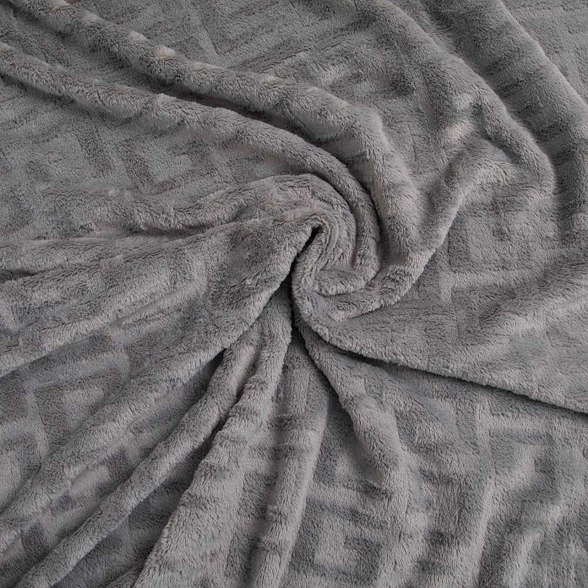 Frazada Poliéster Doral 1,5 Plazas Deluxe Gris Oscuro
