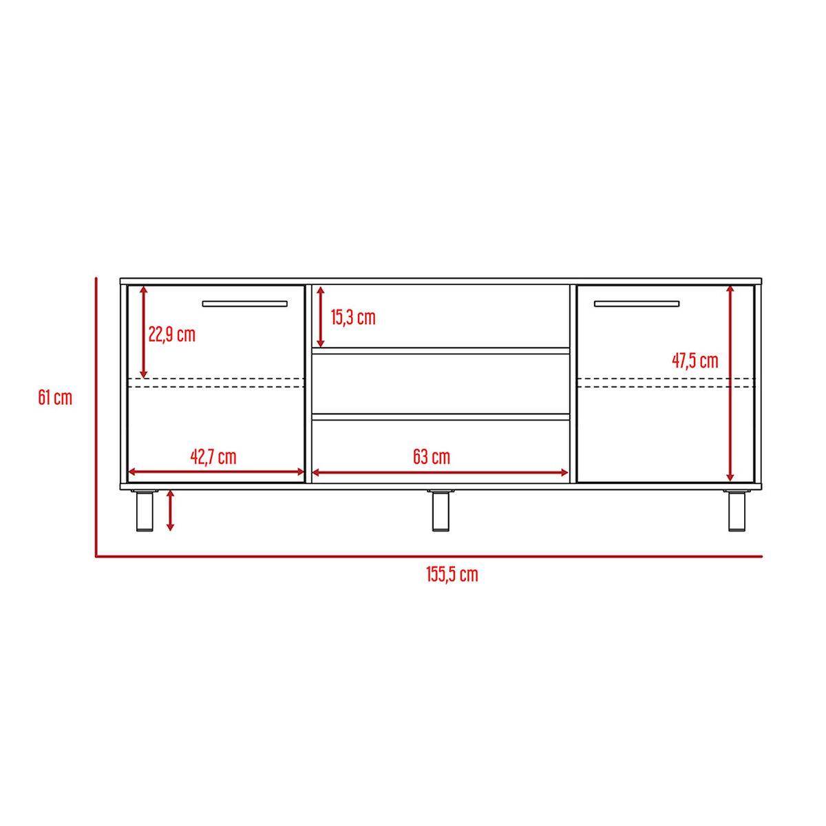 Combo Rack TV + Bar TuHome Kaia