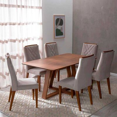 Imagen 2 del producto Juego de Comedor Decocasa Avena 6 Sillas Canela