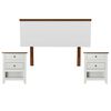 Respaldo + 2 Veladores Flex 2 Plazas London Blanco