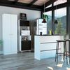 Combo Mueble Microondas + Barra de Cocina + Optimizador TuHome Kitchen Wenge Blanco