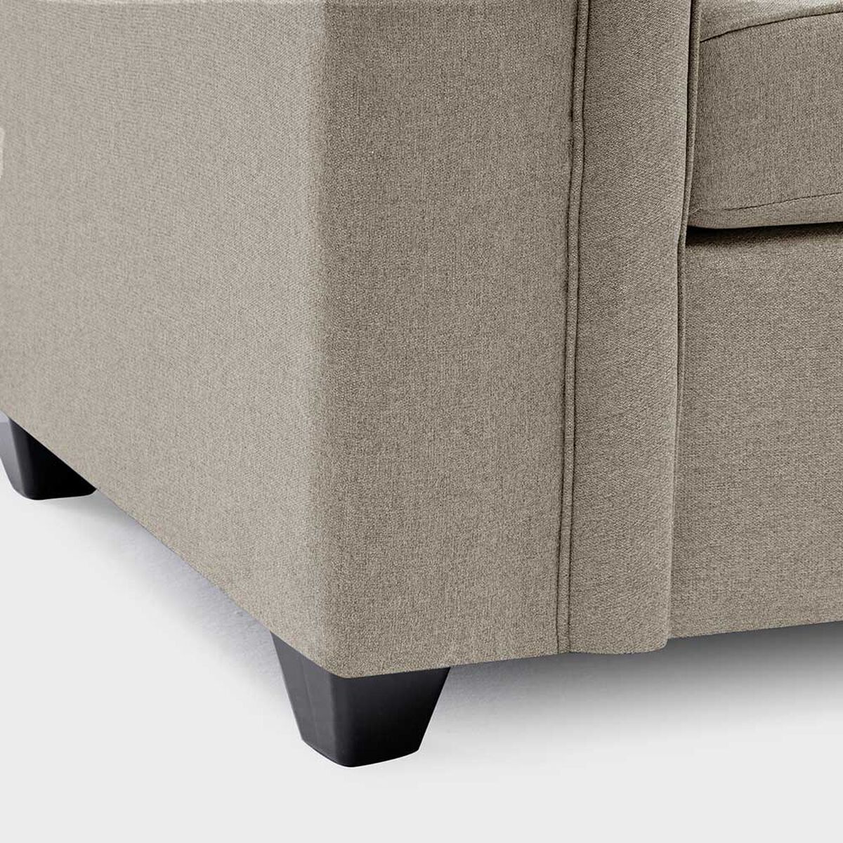 Sofá Mons Sicilia 3 Cuerpos + Dos Pouf 1 Cuerpo Beige