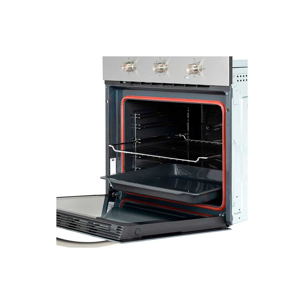 Horno Empotrado Teka HBB 5360 SS Bruta:72 lt; Neta:67 lt Frente Acero Inox + Cristal Negro