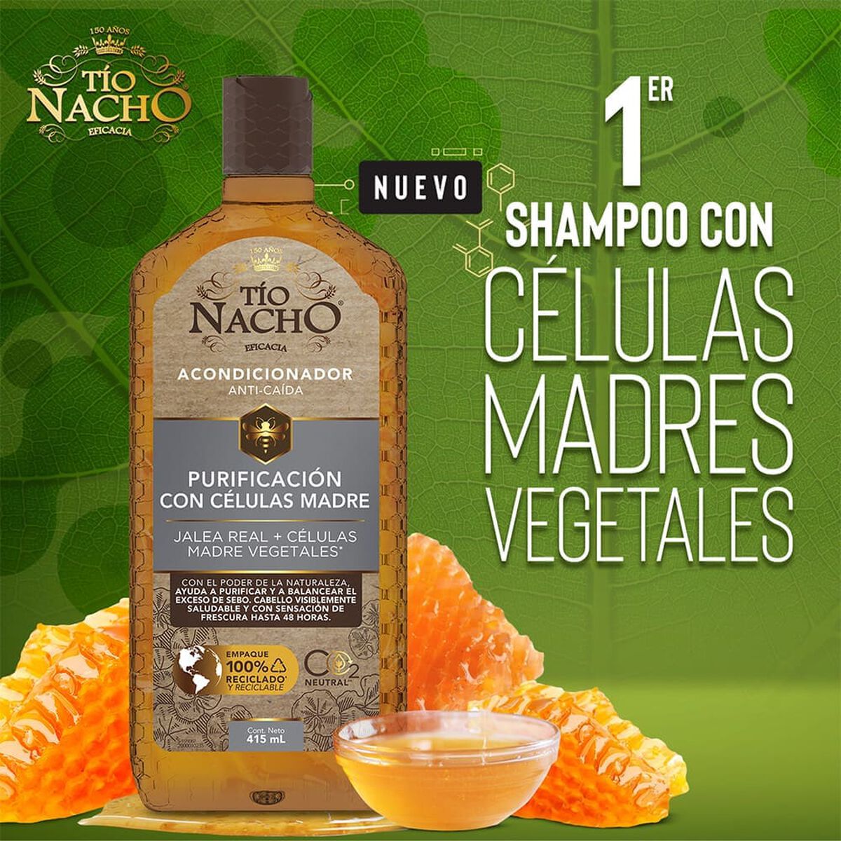 T&iacute;o Nacho Acondicionador Celulas Madre Vegetales 415 ml