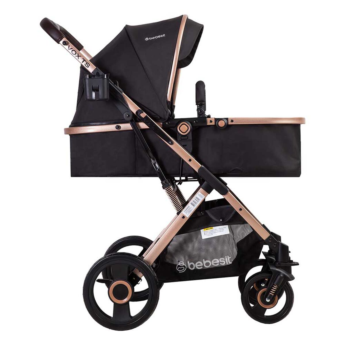 Coche Cuna Paseo Bebe Vox Gold Negro Bebesit