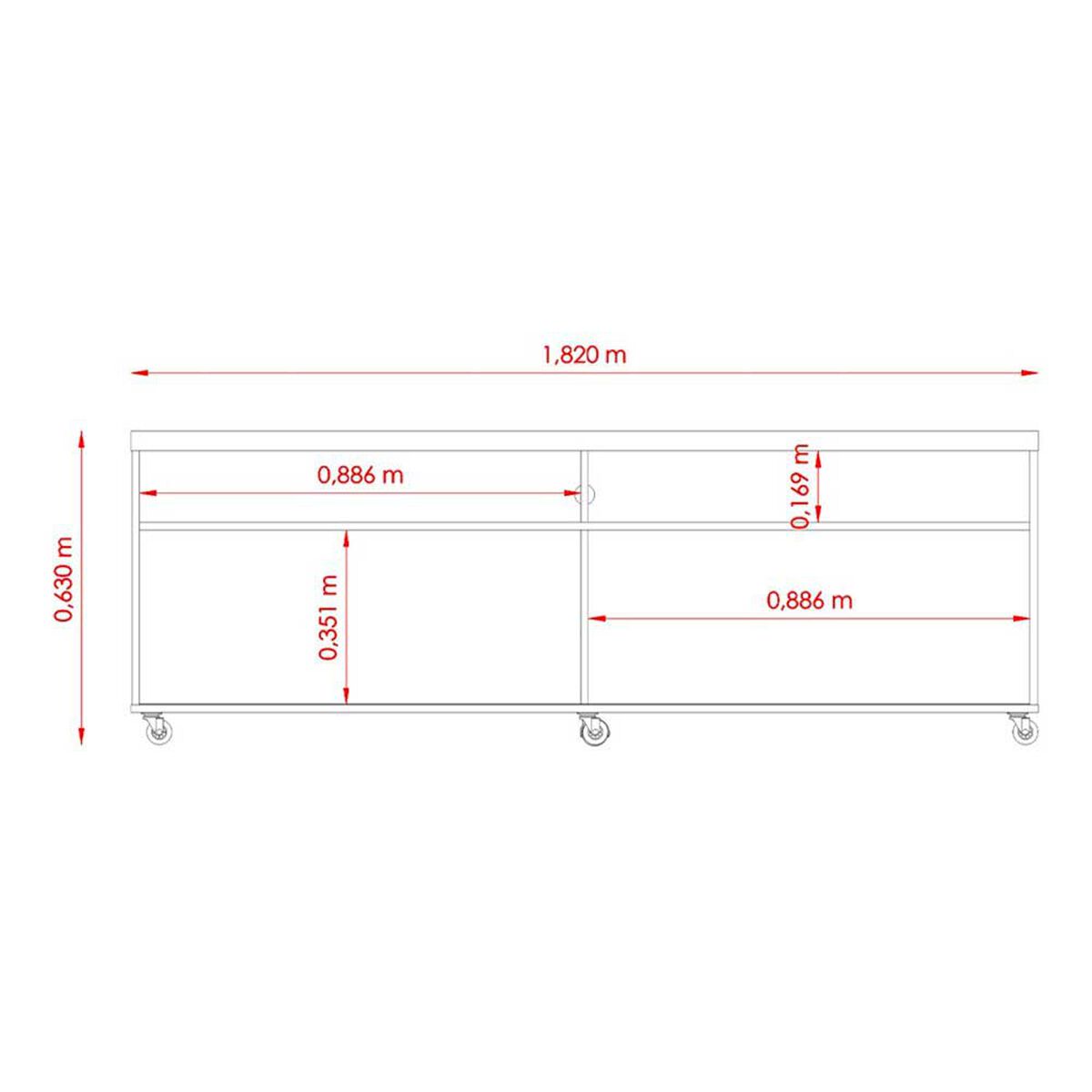 Rack TV Altavision Cross Hasta 65" Fendi Natural