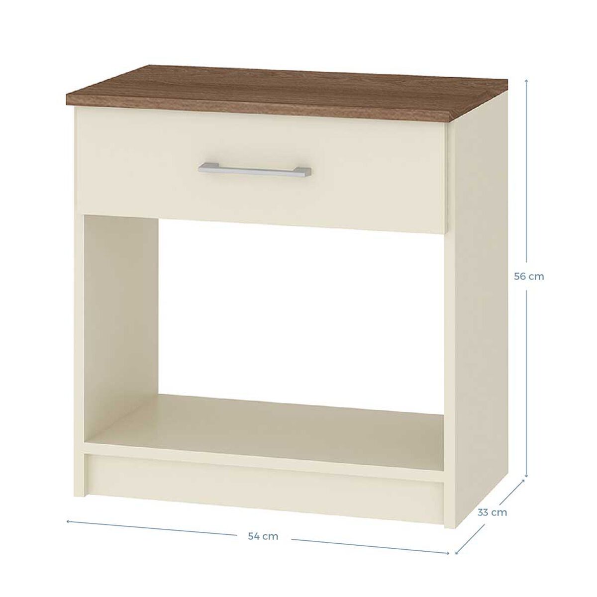 Velador Vekkahome Italia 1 Cajón Café 