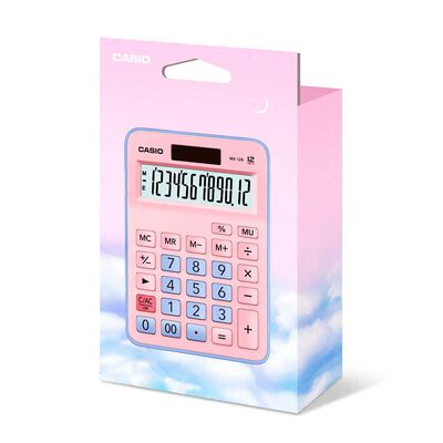 Calculadora de Escritorio Casio MX-12B-PKLB Color Rosa