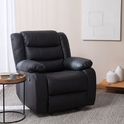 Berger Reclinable Daniels 1 Cuerpo Moderno PU Berlin Negro