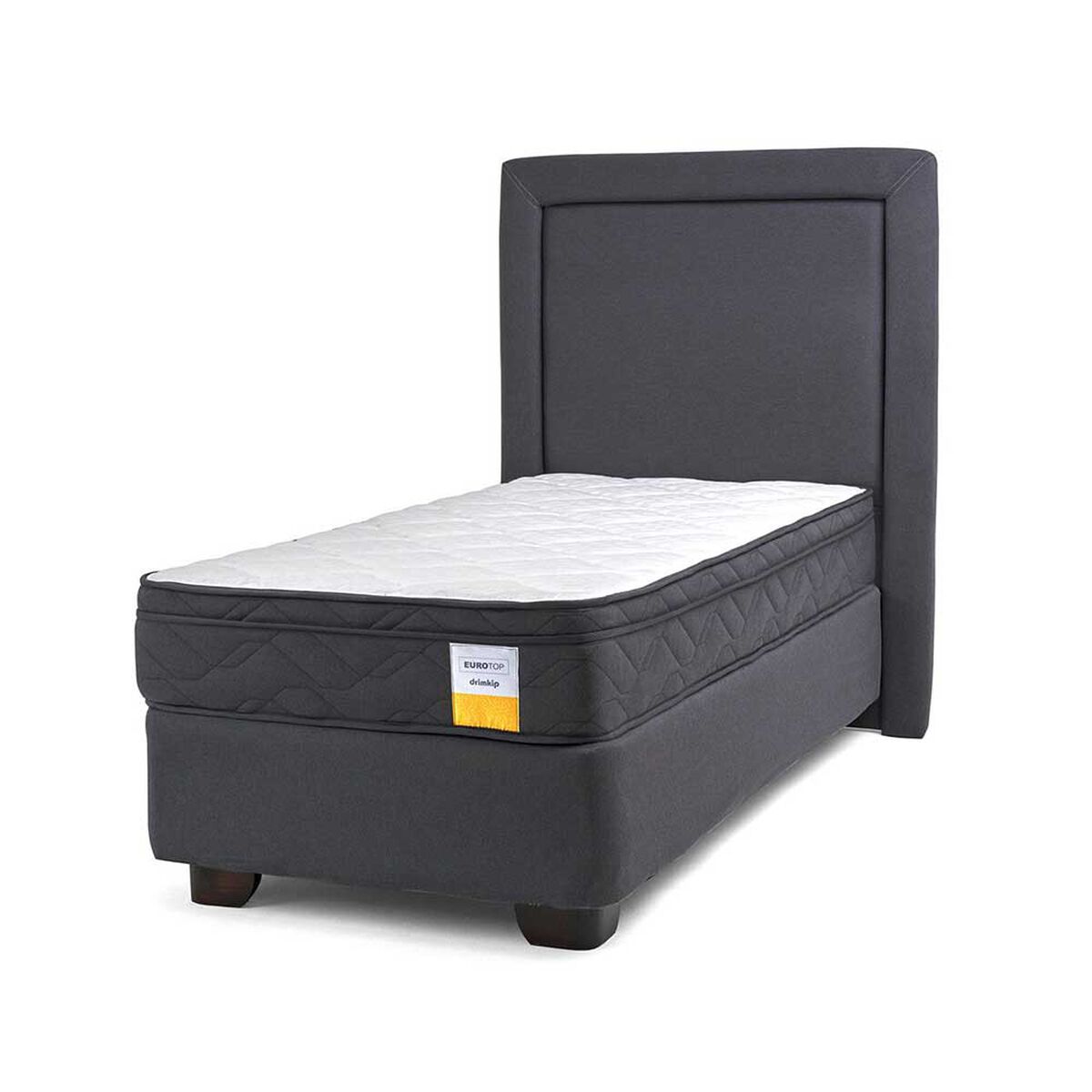Cama Americana Drimkip 1 Plaza Plus Eurotop + Respaldo
