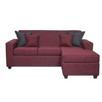 Sofá Seccional Black Factory Don Juan 4 Cuerpos Burdeo