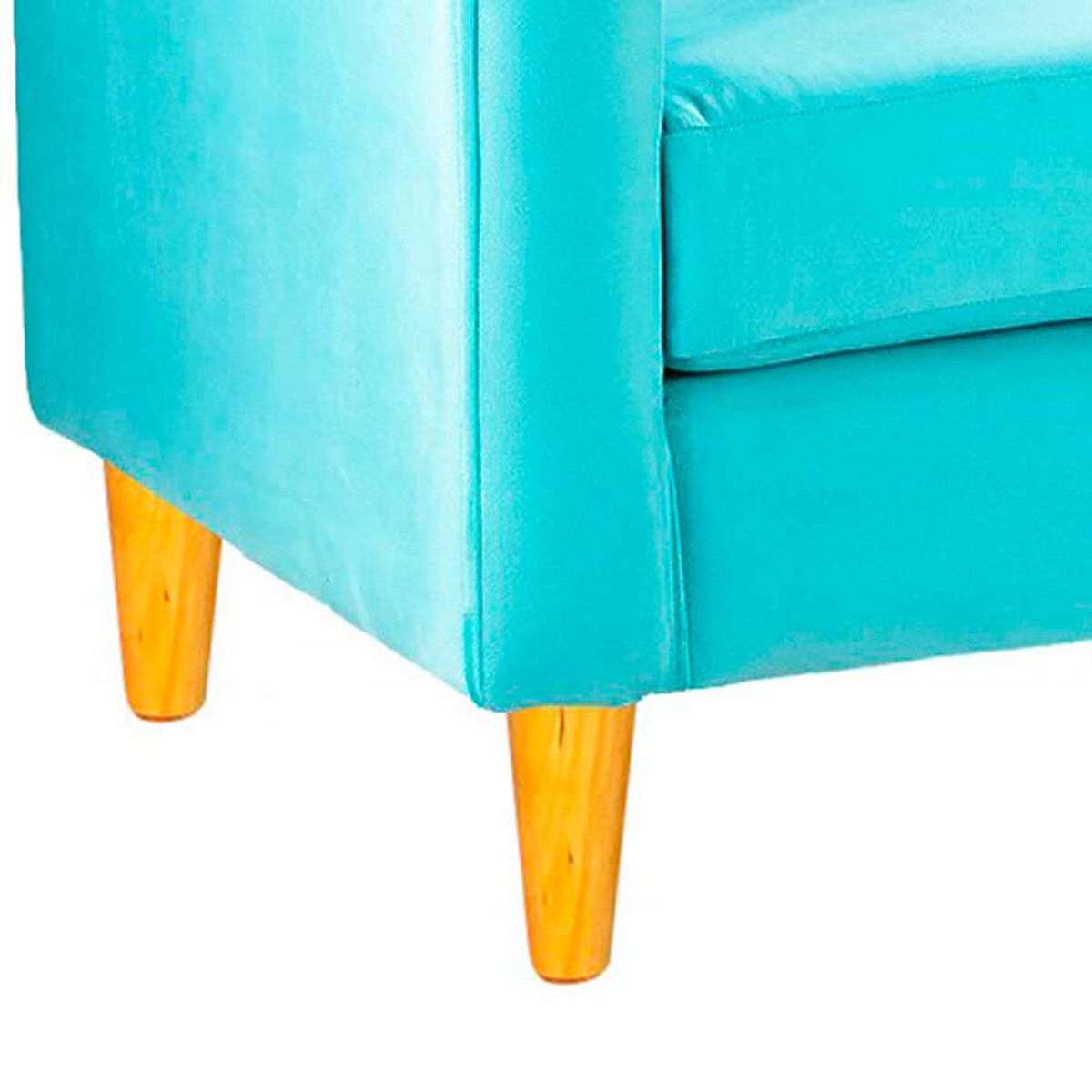 Sofá Bodevir New Retro Felpa 04 3 Cuerpos Turquesa 