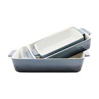 Set 3 Fuentes para Horno Simplit Cerámica Celeste