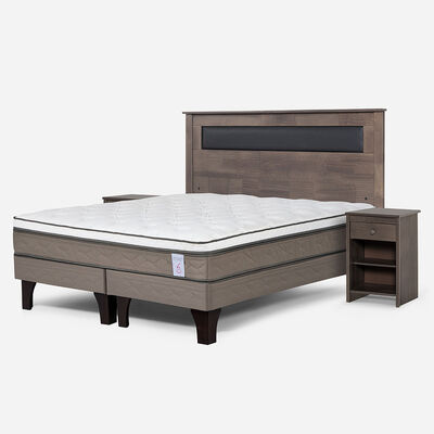 Imagen 2 del producto Combo Cama Europea Rosen King New Style 6 BD + Respaldo y Veladores Ferrara