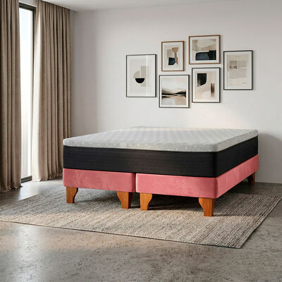 Cama Europea Latam Home 2 Plazas New Top BD Palo Rosa
